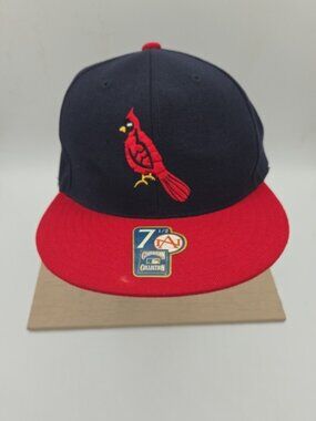 American Needle Cooperstown St. Louis Cardinals 1942 Fitted Hat 7 1/2 Black Red